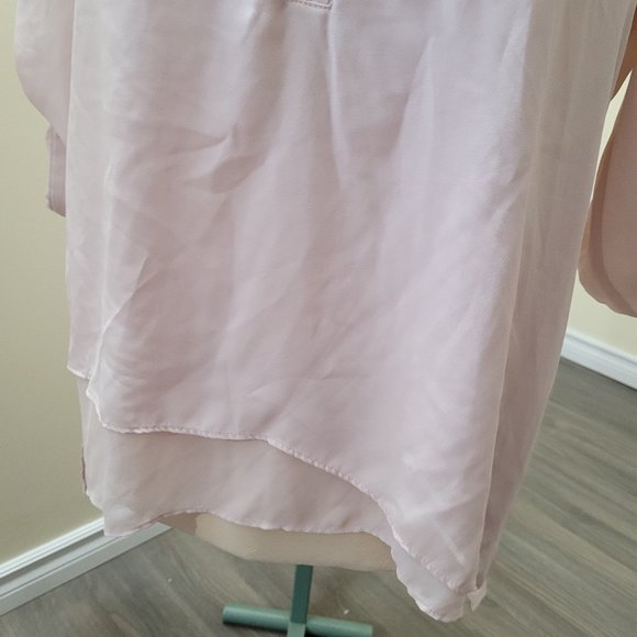 Cream sheer blouse 3/4 sleeves - Picture 6 of 7